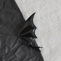 로리타 액세사리 일본계 다크블랙 큐티 악마의 머리핀 할로윈 블랙윙 롤리타 헤링본 고딕 스타일 코스튬