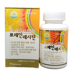 고센바이오텍 브레인 레시틴 두뇌건강 기억력개선 인지질 500mg x 120캡슐, 1통, 120정