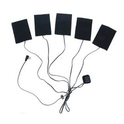usb 골프 등산 낚시 열선 발열조끼8/6/5/3 헤드 USB 충전 스키 의류 난방 패드 조끼 재킷용 전기 시트 사이, 02 5 Heads