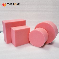 케이크 아이싱 연습용 스펀지 25K 소프트 핑크 원형 5x20cm지름 사각 5x20x20cm, 원형 높이7x지름20cm (8인치)/ 1개, 1개