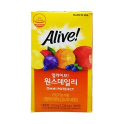 얼라이브 원스데일리멀티비타민172.4g(1724mg x100정), 1개