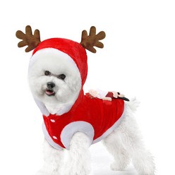 Hyades 크리스마스 강아지옷 후드티 산타 루돌프 코스튬