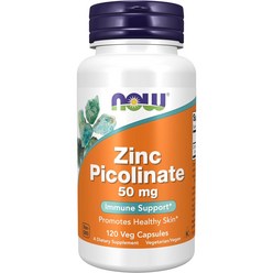 Now Foods Zinc Picolinate 나우푸드 아연 피콜리네이트 50mg 베지캡슐 120개입, 1개, 120정