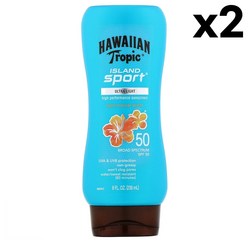 Hawaiian Tropic Island Sport Ultra Light 하와이안트로픽 울트라라이트 선크림 SPF50 236ml 2팩, 2개