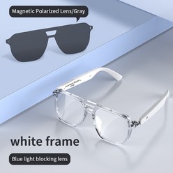 AT-88 새로운 스마트 eyewere 블루투스 음악 안경 파란색 차단 렌즈 professinal 스포츠 용 prescrion 선글라스 사용자 정의, w 마그네틱 그레이, w 마그네틱 그레이, 하나