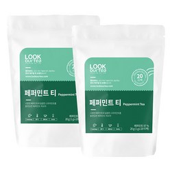 아트박스/메가커피 룩아워티 페퍼민트 20티백 2개세트, 본품, 2개