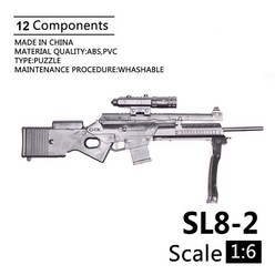 프라모델 16 스케일 MP40 기관단총 세계 대전 플라스틱 조립 된 총기 퍼즐 4D 모델 12 액션 피규어 군인 장난감, [05] SL8-2