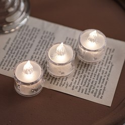[꾸민뜰] 블링블링 led 미니 촛대 가짜 촛불 3p, 미니 3p
