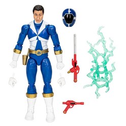 Power Rangers 라이트닝 컬렉션 로스트 갤럭시 블루 레인저 15.2cm(6인치) 프리미엄 수집용 액션 피규어 장난감 액세서리 포함