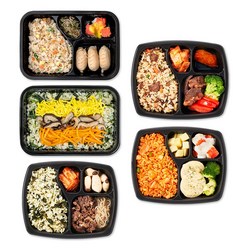 200kcal대 가벼운 로칼 도시락 저칼로리 일주일 단기관리 식단 저당 현미밥 김치 볶음밥 냉동 5종 5팩 1042g (냉동), 5개