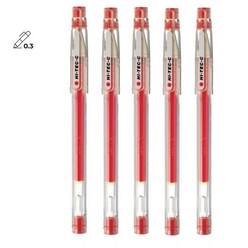 PILOT 하이테크-C 0.3mm 5개 파일롯트 HI-TEC-C 젤 잉크 볼펜, 레드5개