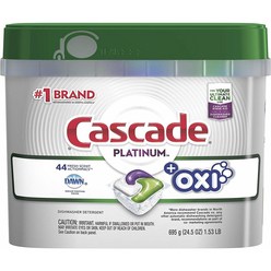 Cascade 캐스캐이드 옥시 식기 세척기 세제 44팩 프레시 센트 액션 팩 Platinum ActionPacs + Oxi Dishwasher Detergent Fresh Scent 44 Count (Packaging May Vary), 1세트