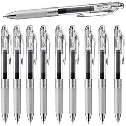 Pentel 에너겔 인프리 볼펜 10개 세트, BLN75TL 0.5mm 블랙 10개 세트, 1개