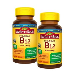 네이처 메이드 비타민B12 3000mcg 설하정 40정 Nature made Sublingual Vitamin B12, 2개