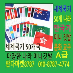 판다마켓8787 세계국기 만국기/ 세계국기 50개국/ 다양한 나라 미니깃발/세계문화 교구