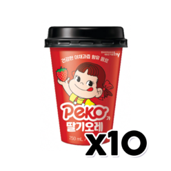 페코가 딸기오레 컵음료 250ml x 10개 1박스, 단품