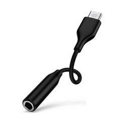 삼성 전용 C타입 오디오 잭 어댑터 USB-C to 3.5mm EE-UC10JUWEGUS 벌크, 블랙, 1개