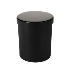 캔들 용기 블랙무광 글라스 7온스 (블랙 메탈리드포함) 기본 7oz 향초 재료 DIY, 1개