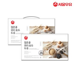 서울우유 프리미엄 검은콩귀리호두 고칼슘 두유 190ml 20팩 40팩 빨대포함, 40개