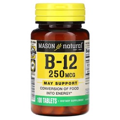Mason Natural B-12 250 mcg 100 Tablets, 1개