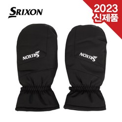 [23년FW신상]던롭 스릭슨 SRIXON GGG-21022I 겨울용 방한용 벙어리 장갑, 블랙, 1개