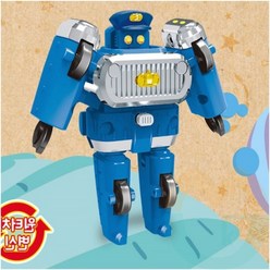 위아리턴 은하안전단 미니변신 블루 변신로봇 경찰장난감