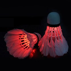 LED 배드민턴 야광셔틀콕 오리깃털공 2개, 단품