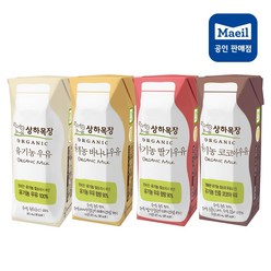 [매일유업] 상하목장 유기농우유 125ml 흰우유12+딸기4+바나나4+코코아4(총24팩), 1세트