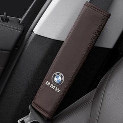 BMW M 가죽 안전벨트 커버 2p, [모카브라운], 2개