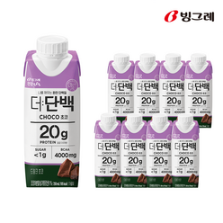 빙그레 더단백 드링크 초코, 250ml, 9개