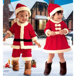아동산타옷 아기산타복 상하세트 산타원피스 크리스마스 두돌 아기 남매룩 레드 상하복