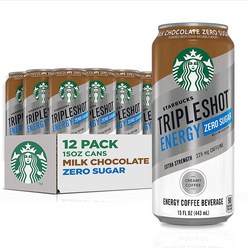 STARBUCKS Tripleshot Coffee 스타벅스 트리플샷 에너지 에스프레소 커피 음료 밀크 초콜렛 15 fl oz 443ml 12개입