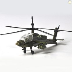 다이캐스트 헬리콥터 모형 1/100 AH64 아파치 롱보우 장난감 놀이 유아 어린이 선물