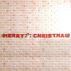 메리 크리스마스 로고 줄장식(225cm) 인테리어, 본상품