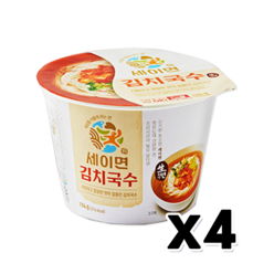 세이면 김치국수 용기 컵라면 194g x 4개 (무료배송)