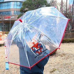 스파이더맨 아동용 우산 유치원 남아 키즈 어린이 아동 투명 비닐 지팡이 자동 장우산 47