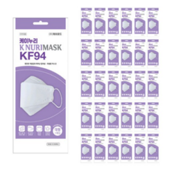 KF94 마스크 케이누리 미세먼지 국산 귀안아픈 숨쉬기편한 친환경 명품 (흰색)(대형), 1매입, 200개, 화이트