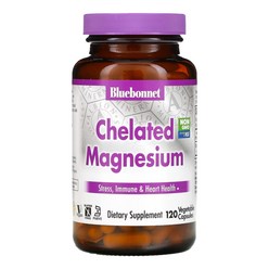 블루보넷 킬레이트 마그네슘 200 mg 캡슐 120정 Bluebonnet Chelated Magnesium, 1개, 120캡슐
