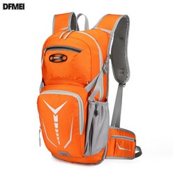 DFMEI 스포츠 백팩 트레킹백 라이딩 헬멧 가방 아웃도어 자전거 물주머니 배낭 멀티 등산가방, 주황색