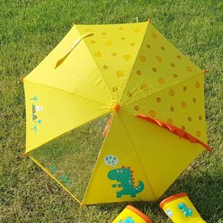 키즈노리 리틀다이노 유아동 노란 공룡 우산 아기 장마 대비 선물