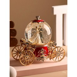 Light luxury crystal ball ornaments children music box gift princess girl birthday gift music box dr, golden