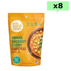 더굿빈 인도 코코넛 커리 카레 병아리콩 비건 284g 8팩 (미국배송) The Good Bean Heat & Eat Indian Coconut Curry Chickpeas