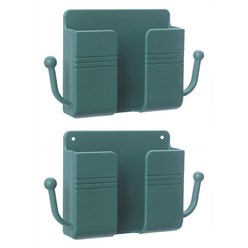 간단한 접착 벽 마운트 전화 홀더 완벽한 가정 저장 주최자 상자, 녹색, 1개