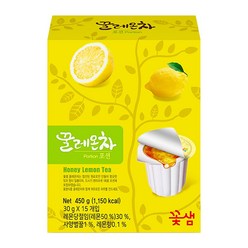 꽃샘 꿀 레몬차 포션, 30g, 15개입, 3개