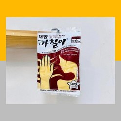 대동 까칠이 천연 라텍스 아이보리 글러브 장갑 특대, 1개