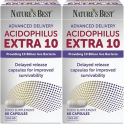 네이처스베스트 Natures best Acidophilus Extra 네이처스 베스트 프로바이오틱스 100억 CFU 유산균 60정 2병, x, 1개