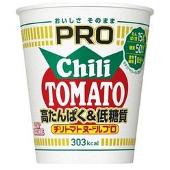 일본 Nissin 컵누들PRO 칠리토마토 고단백저당질 79g x 3개 Chili Tomato, 1개