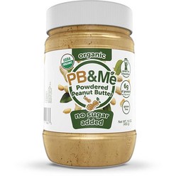PB&Me의 파우더 땅콩 버터: 무설탕 글루텐 프리 식물성 단백질 케토 스낵 170g 6온스 - 프리미엄 블렌드 영양이 풍부하고 맛있는 베이킹 스무디 및 쉐이크용, 1파운드(1팩)