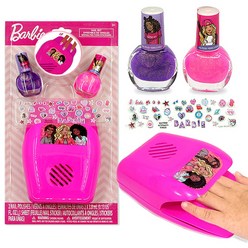 [Barbie] 바비 매니큐어 네일 드라이기 패키지 세트 / 유아 어린이 매니큐어 화장품 장난감 크리스마스 선물