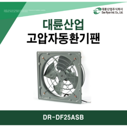 대륜산업 고압환기팬 DR-DF25ASB (350X350) 단상(220V), 1개